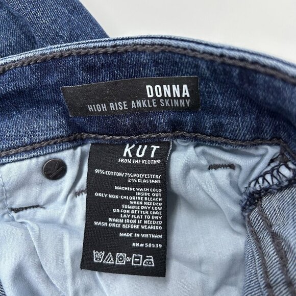Kut From The Kloth Donna High Rise Ankle Skinny Jeans Womens Size 6 - Picture 4 of 10